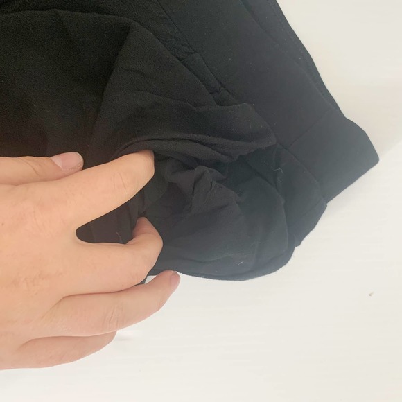 James Perse Solid Black Slouchy Crepe Casual Pants Women's Size 0 - Picture 4 of 9